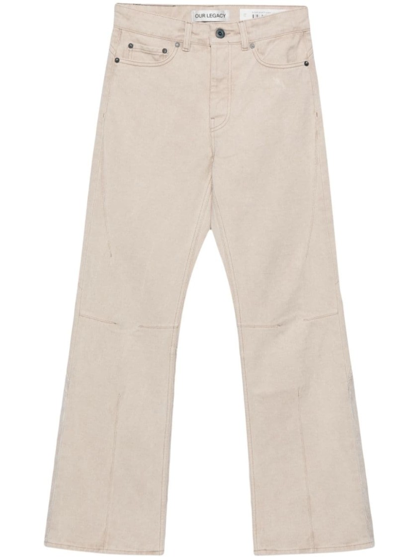 Our Legacy Moto Cut Straight-leg Jeans In Neutrals