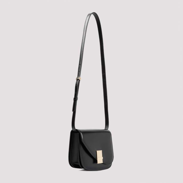 Shop Ferragamo Oyster Black Calf Leather Handbag