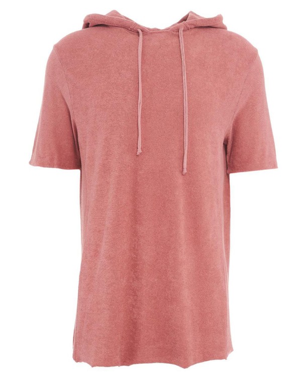 Hannes Roether Terry Cloth Hoodie In Pink