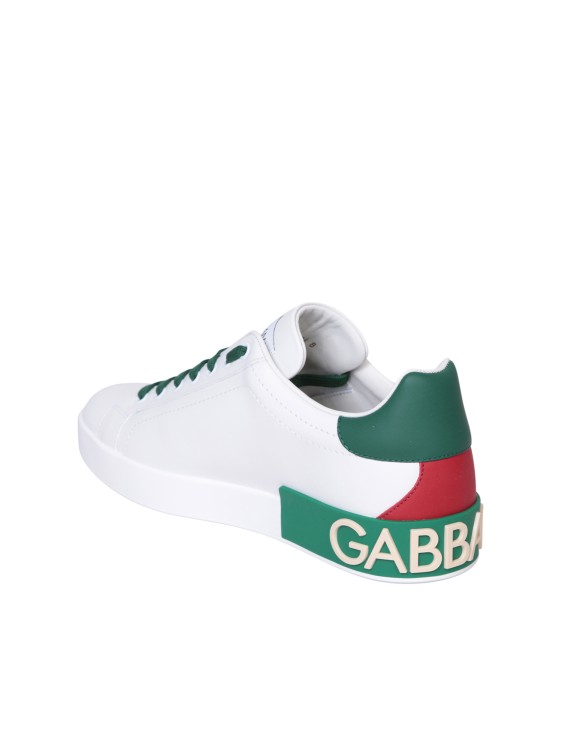 Shop Dolce & Gabbana Round Toe Iconic Sneakers In White