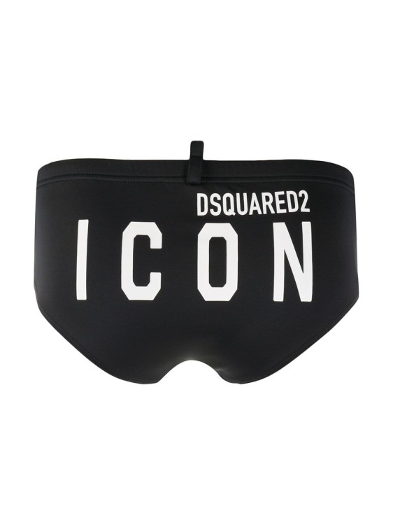 Shop Dsquared2 Swimwear Slip In Black
