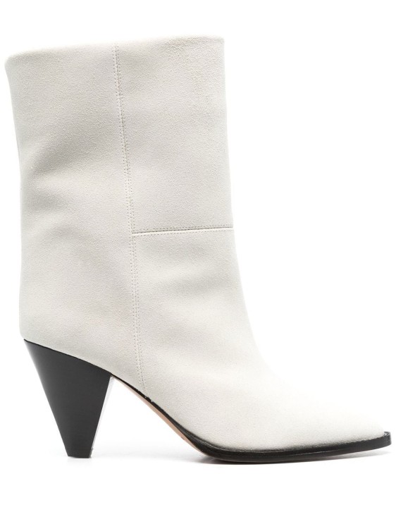 Shop Isabel Marant Red And White Ankle Boots