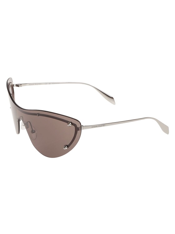 Shop Alexander Mcqueen Frameless-design Medium Grey Sunglasses