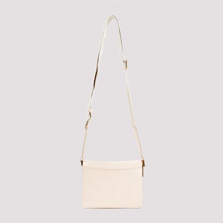 Shop Marni White Shell Nappa Leather Soft Mini Handbag