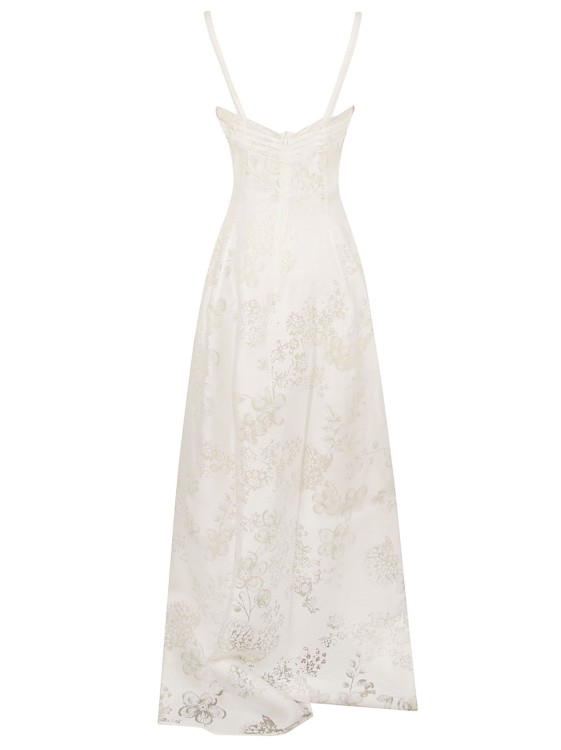 Shop Ermanno Scervino Off-white Lace Detailing Dress