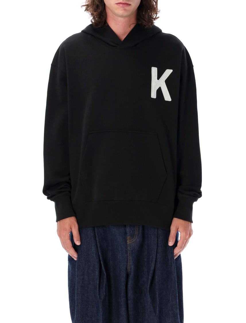 Kenzo Elephant Logo-embroidered Hoodie In Black