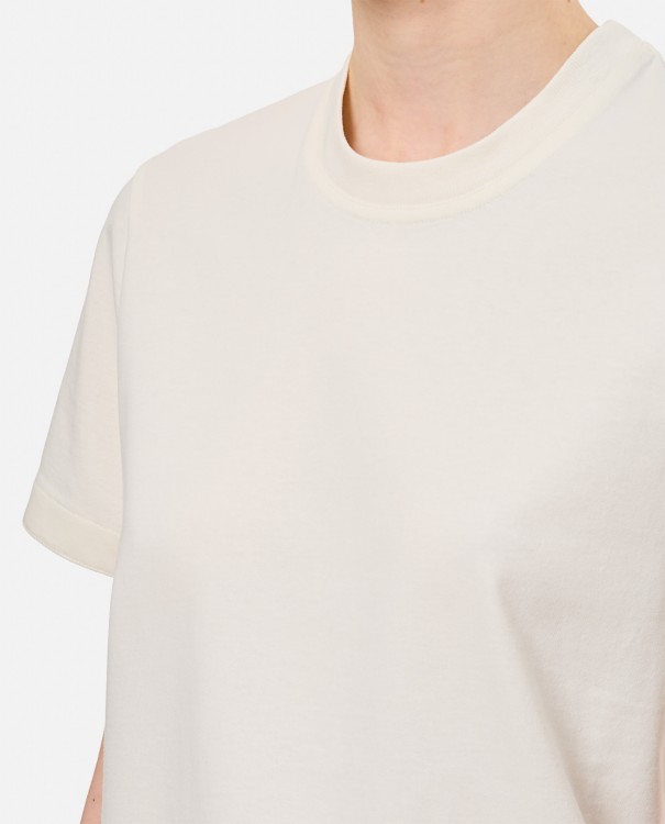 Shop Bottega Veneta Cotton T-shirt In Neutrals