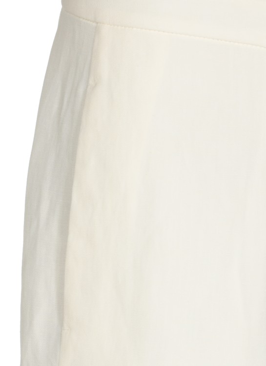 Shop Fabiana Filippi Viscose And Linen Bermuda Shorts In White