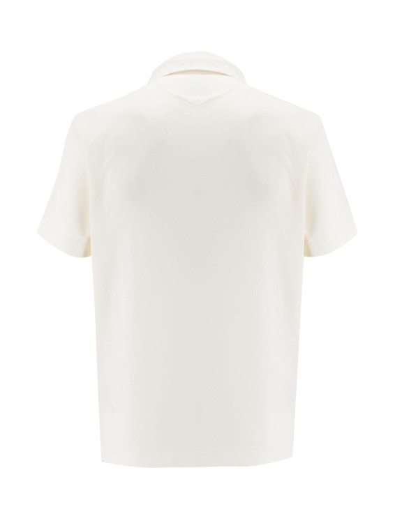 Shop Ballantyne White Cotton Polo Shirt