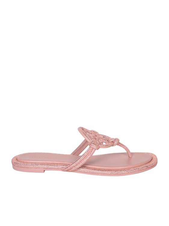 Shop Tory Burch Crystal-embellished Sandal In Pink