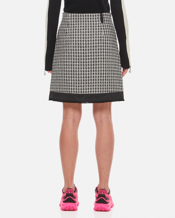 Moncler Black Tweed Mini Skirt In Black