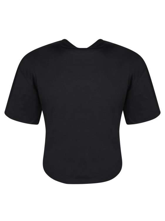 Shop Paco Rabanne Cropped Cut T-shirt In Black