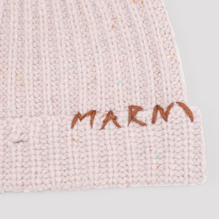 Shop Marni Pink Virgin Wool Hat