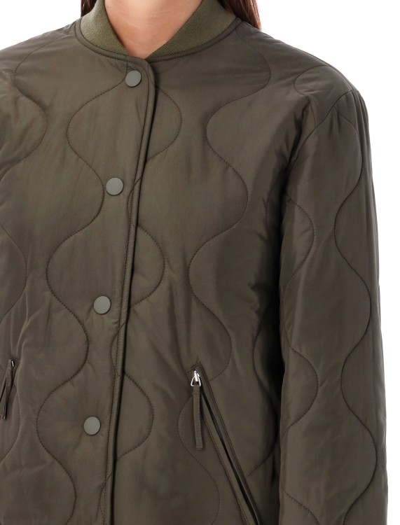 Apc Quilted Wave Pattern Blouson Jacket In Black