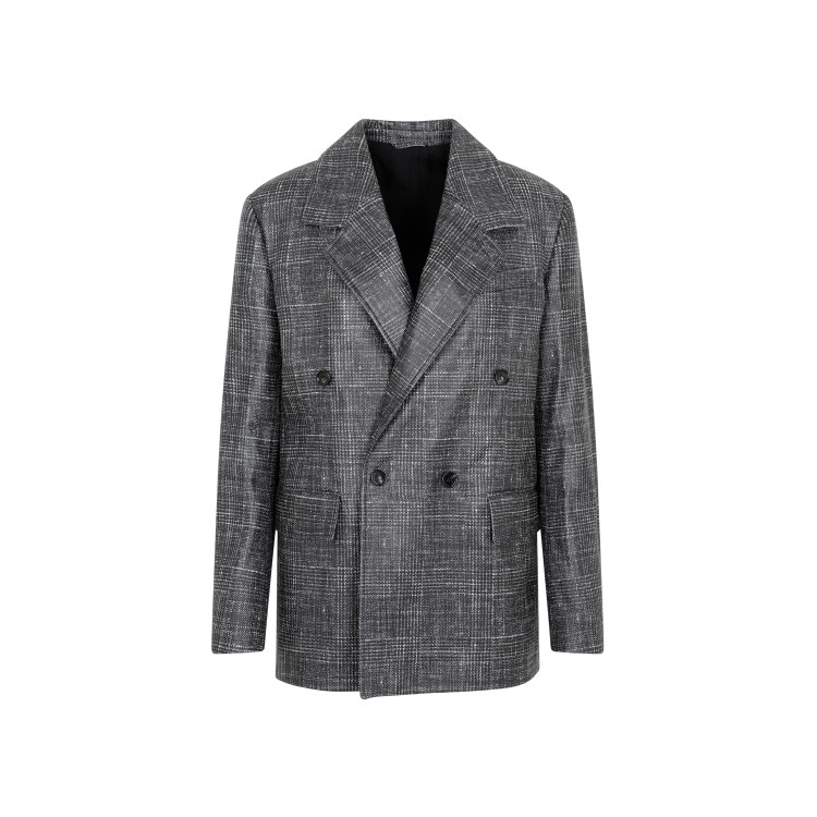 Bottega Veneta Printed Leather Jacket 38 In Grey