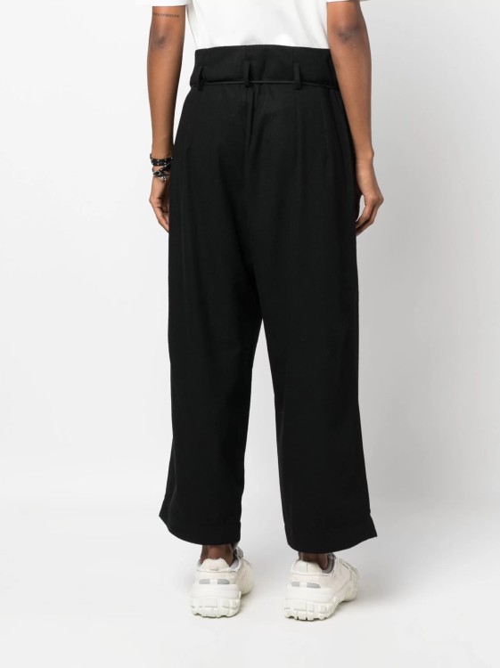 Shop Y-3 Black Flannel Wide Pants