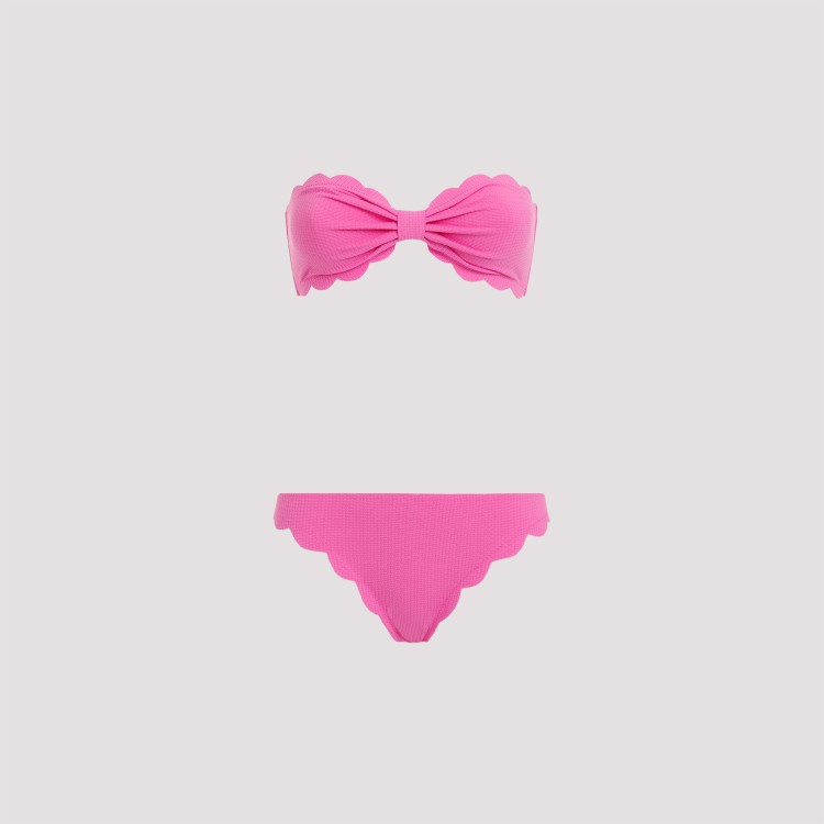 Shop Marysia Antibes Top Broadway Bottom Pink Polyamide Bikini