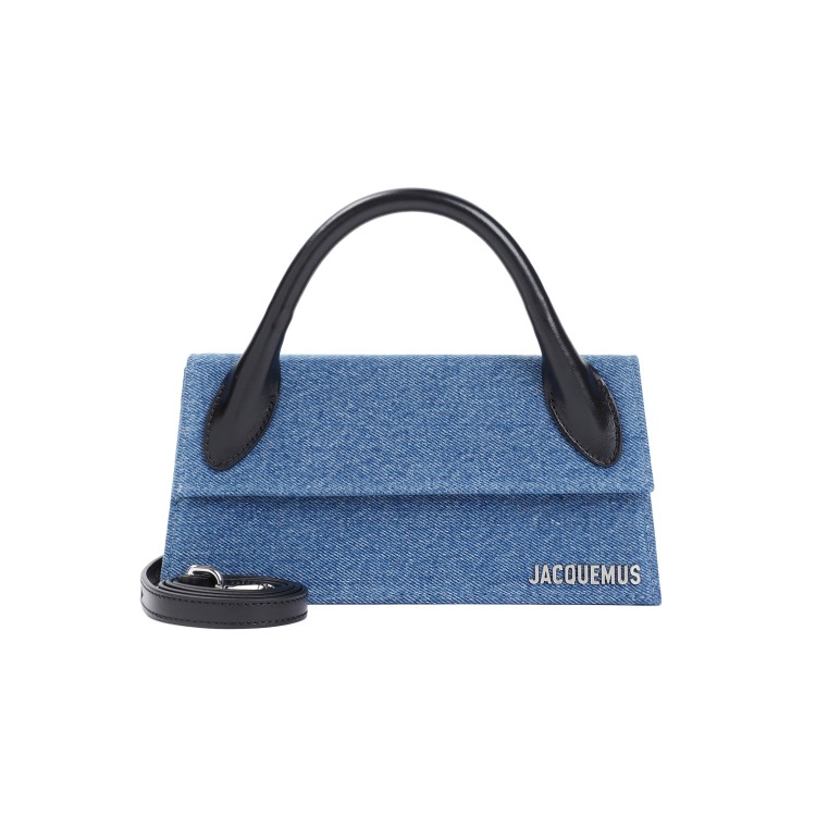 Jacquemus Le Chiquito Long Blue Cotton Handbag