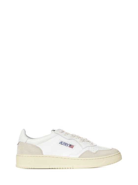 Autry White Leather And Suede Sneakers