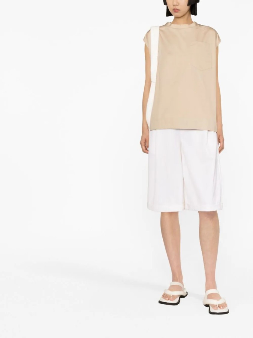 Jejia Chest-pocket Cotton T-shirt In Neutrals
