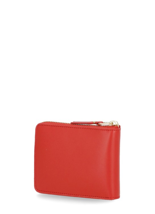 Shop Comme Des Garçons Smooth Leather Wallet In Red