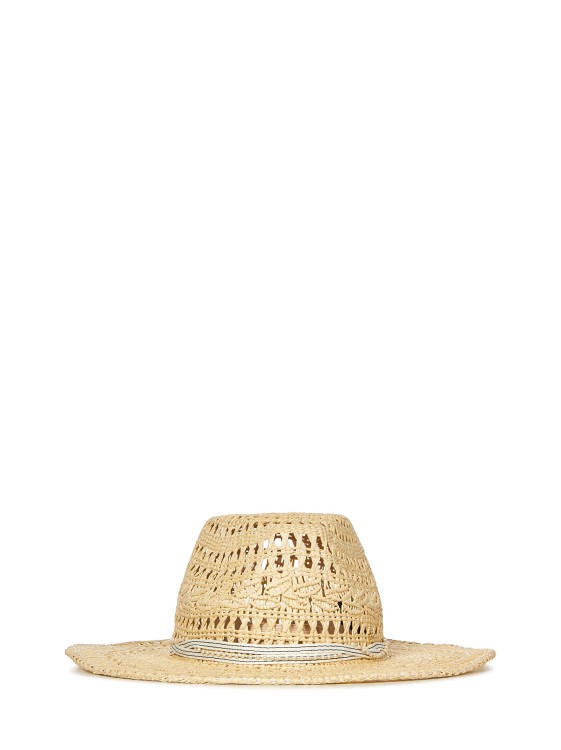 Shop Maison Michel Natural-colored Cannage Paper Straw Fedora Hat In Neutrals