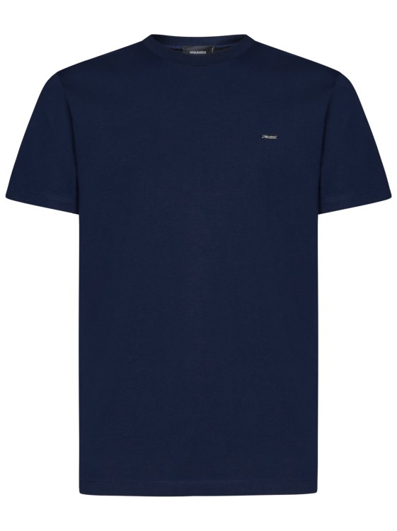 Shop Dsquared2 Blue Cotton Jersey T-shirt
