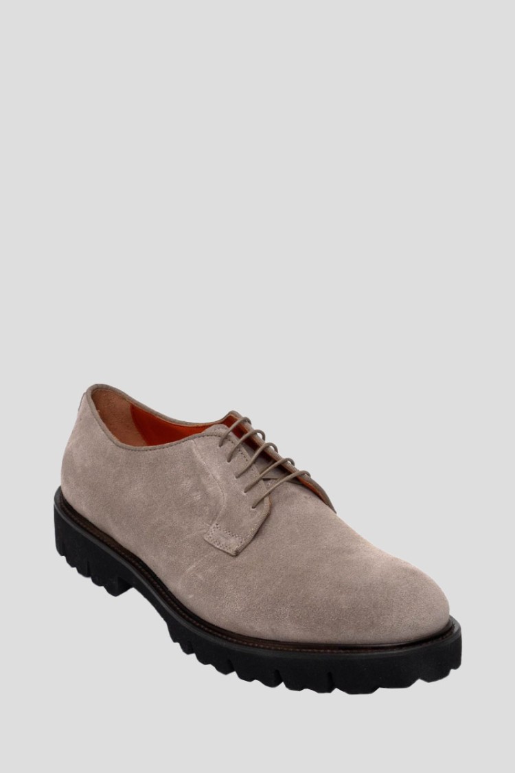 Philippe Lang Lace Up Leather Loafers In Pink