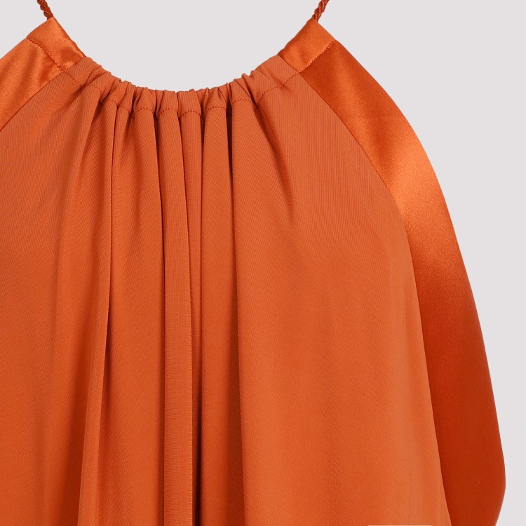 Shop Max Mara Samaria Orange Viscose Long Dress