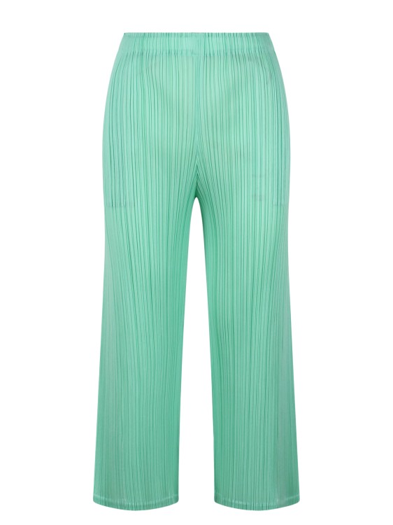 Shop Issey Miyake March Pleated Trousers In Green