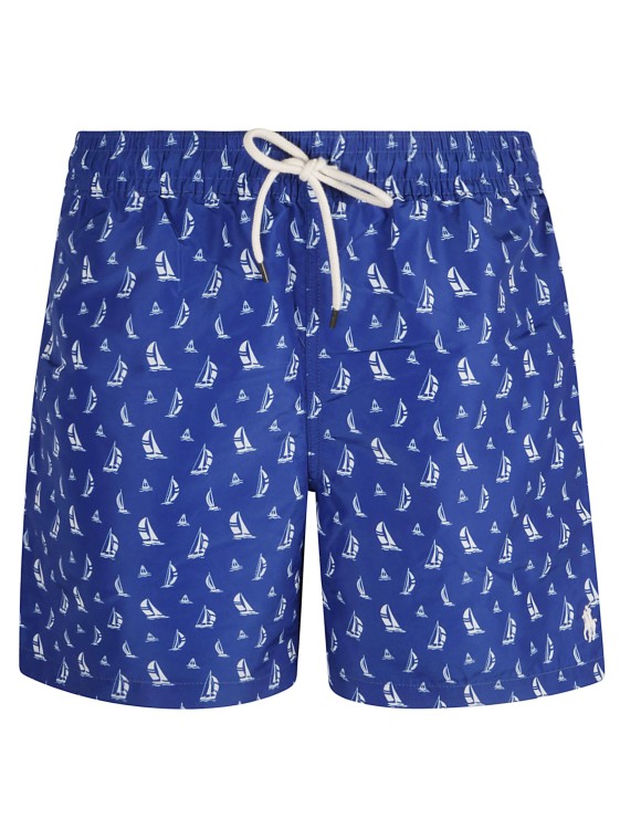 Shop Polo Ralph Lauren Swimsuit With Sailboat Print In Blue