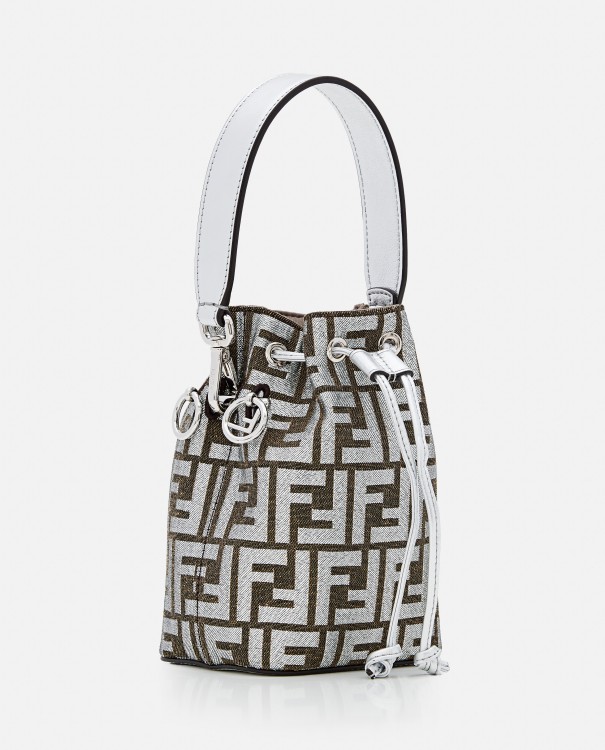 MINI MONTRESOR JACQUARD FF by Fendi in Black color for Luxury