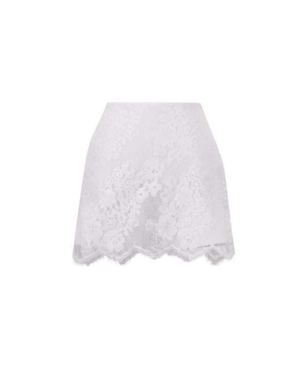 Gemy Maalouf Straight Lace Skirt - Short Skirts In Pink