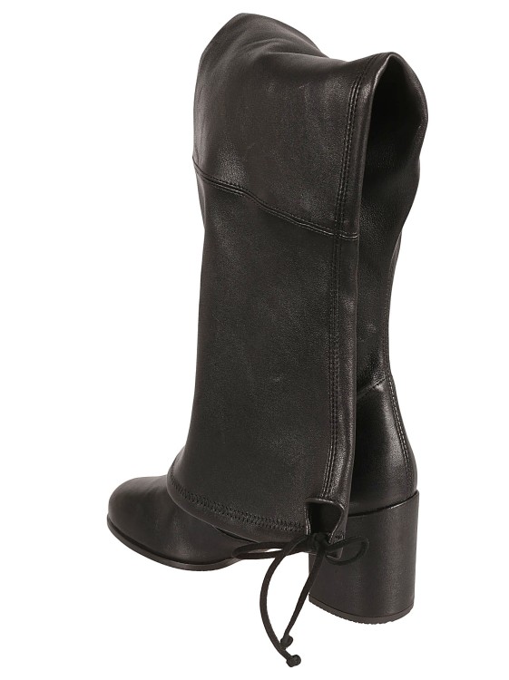 Shop Stuart Weitzman Black Leather Block Heel Thigh-high Boots