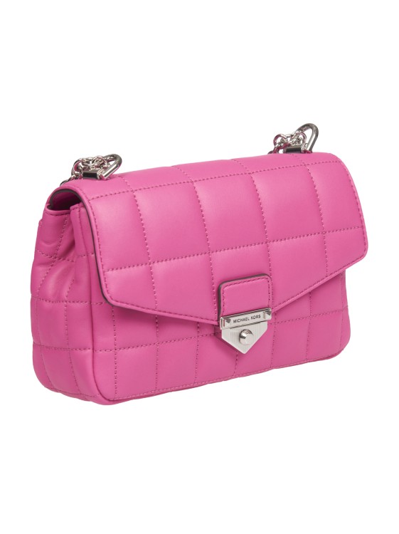 Shop Michael Kors Fuchsia Soho Shoulder Bag In Pink