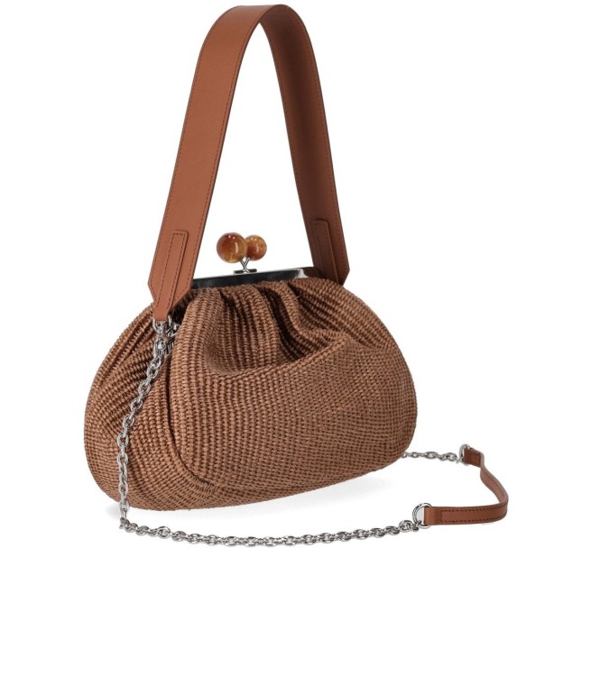 Shop Max Mara Pasticcino Fortuna Medium Siena Clutch Bag In Brown