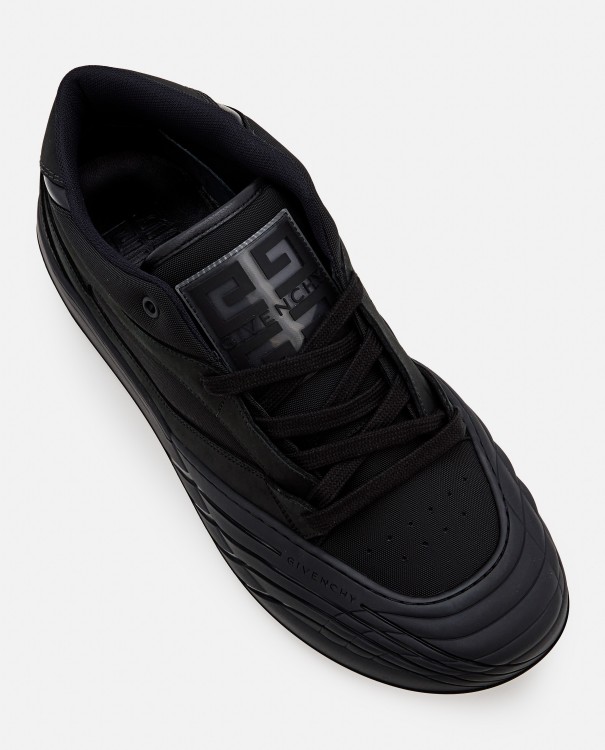 Shop Givenchy Skate Leather Sneakers In Black