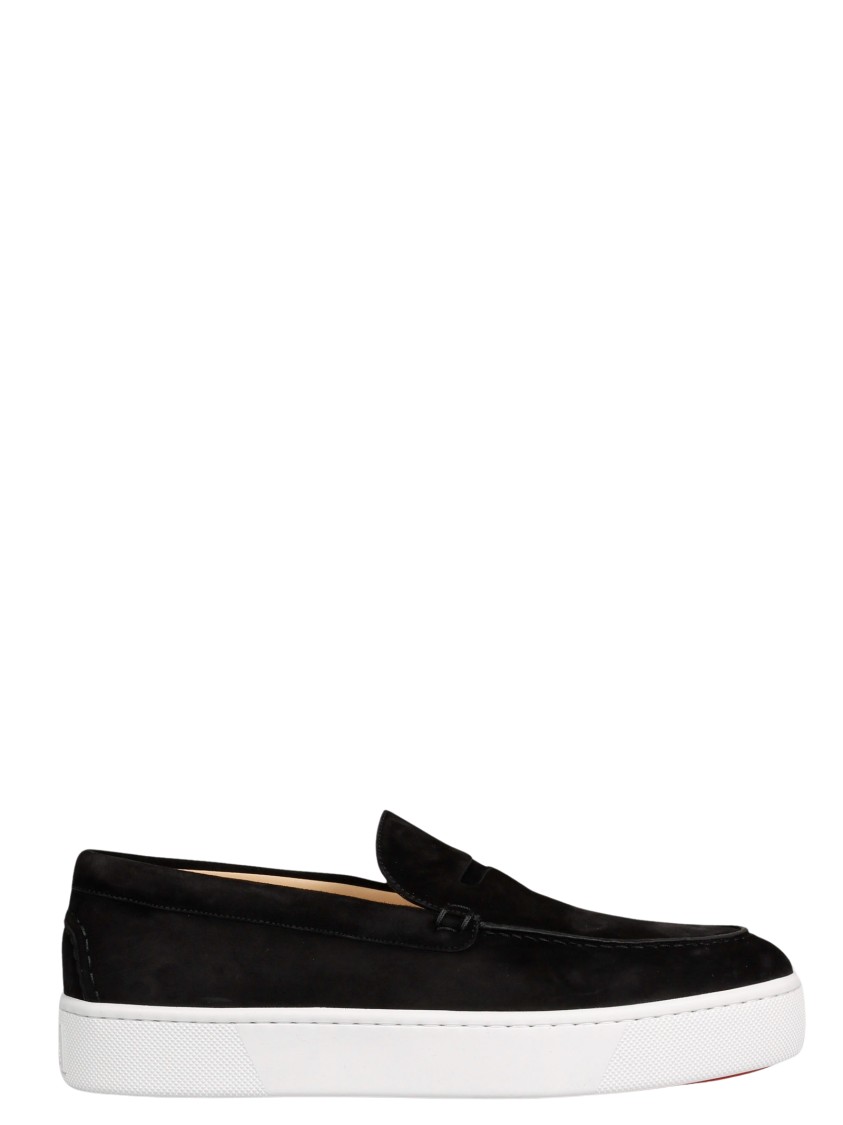 Christian Louboutin Men's Varsiboat Loafers In Black