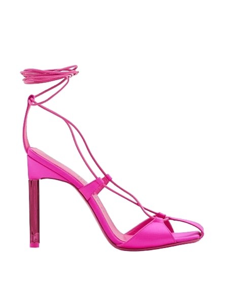 Shop Attico 105mm Adele Ankle Strap Sandals In Pink