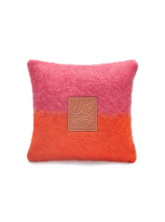 Loewe Stripe Cushion In Wool And Mohair In Multi