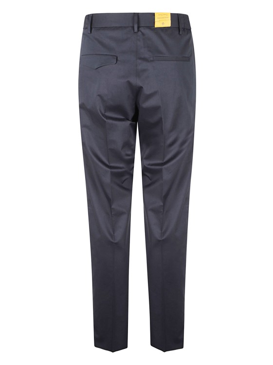 Shop Tagliatore Navy Blue Trousers In Black