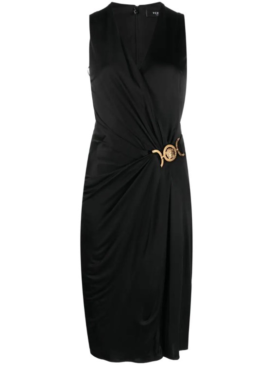 Shop Versace Medusa '95 Black Midi Dress