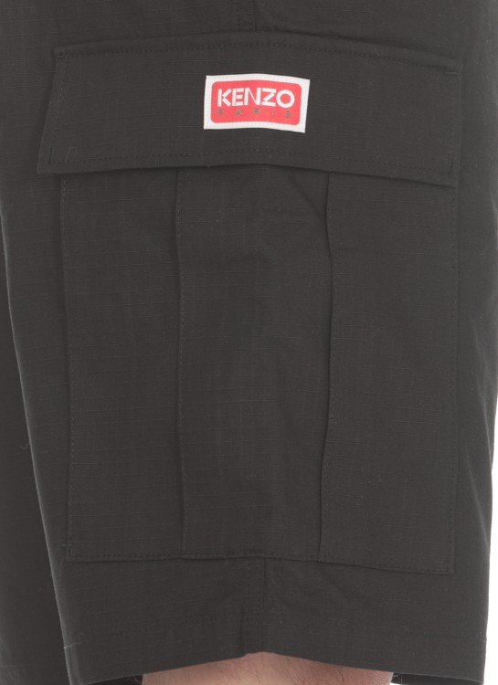 Shop Kenzo Cotton Bermuda In Black