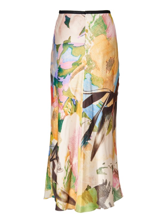 Shop Paul Smith Long Skirt With Multicolor Print In Neutrals