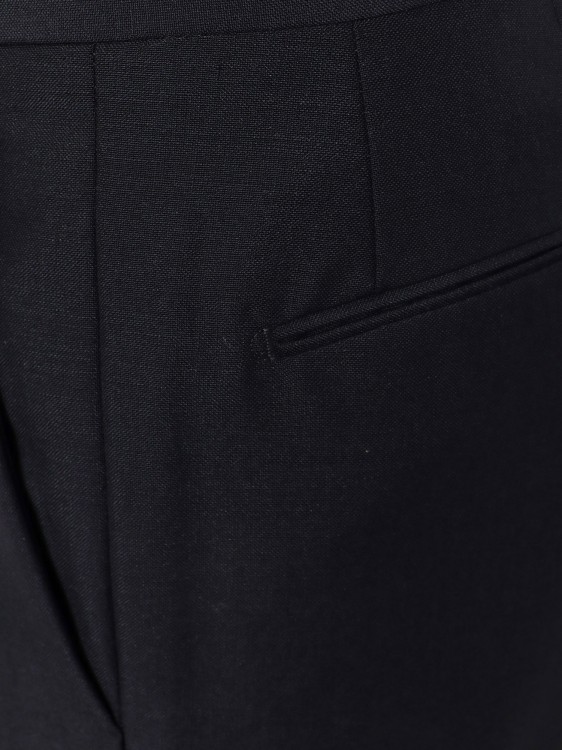 Shop Lardini Wool And Mohair Trouser In Black