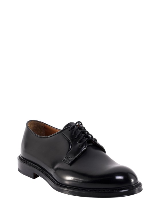 Shop Doucal's Leather Lace-up Shoe In Black
