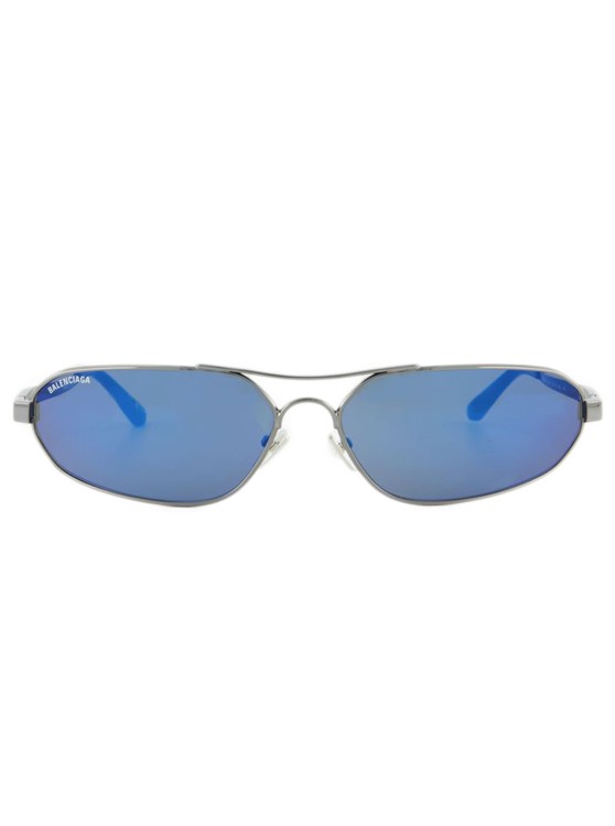 Balenciaga Bb0227s Sunglasses  - Ruthenium/blue - Metal In Grey