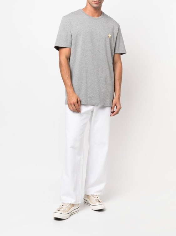 Shop Golden Goose Logo Star-patch T-shirt In White