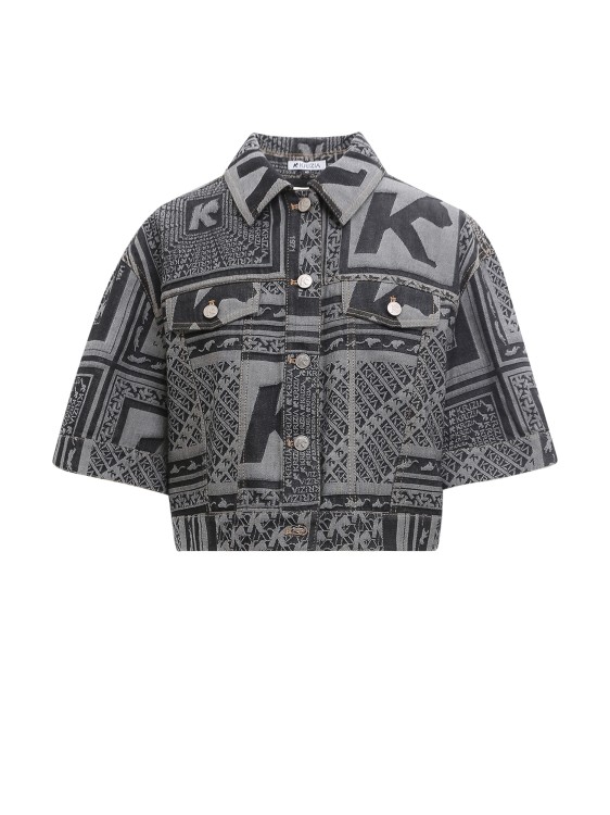 Krizia Cotton Jacket With Short Sleeve In Grey