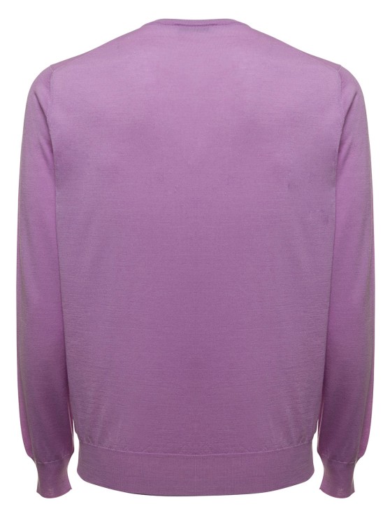 Shop Gaudenzi Long-sleeved Lilac Cashmere Sweater In Purple